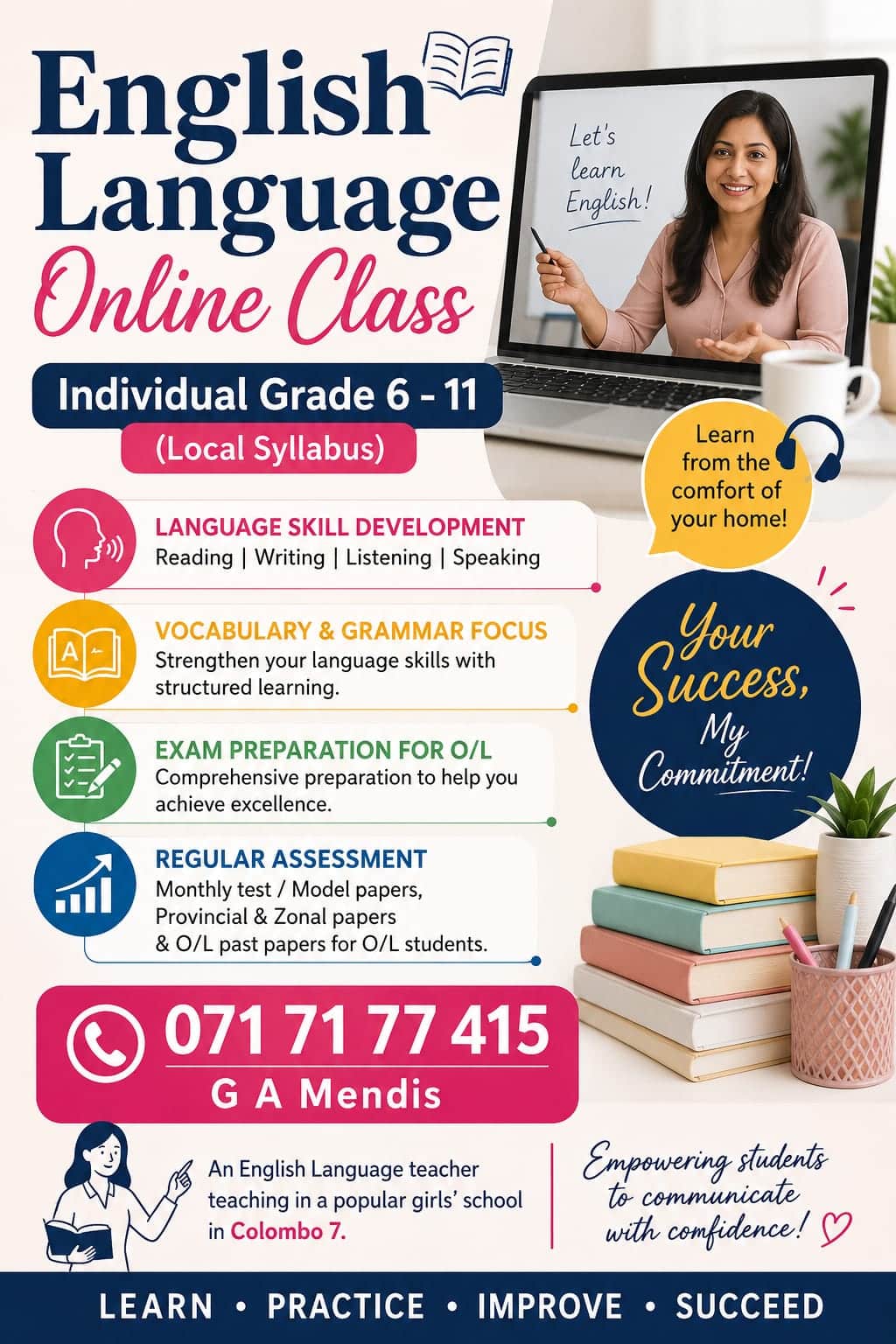 Online English Classes – Gr.6-11 (Individual)